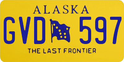 AK license plate GVD597