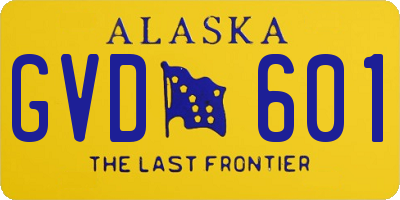 AK license plate GVD601