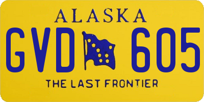 AK license plate GVD605