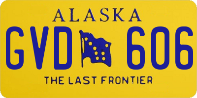 AK license plate GVD606