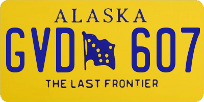 AK license plate GVD607