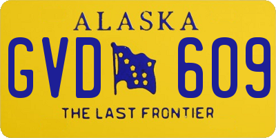 AK license plate GVD609