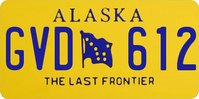 AK license plate GVD612