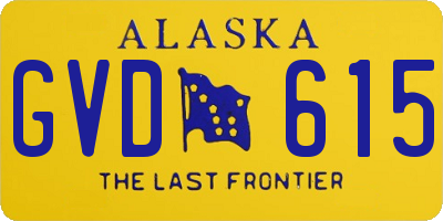 AK license plate GVD615