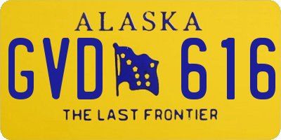 AK license plate GVD616