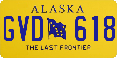 AK license plate GVD618
