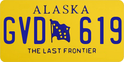 AK license plate GVD619