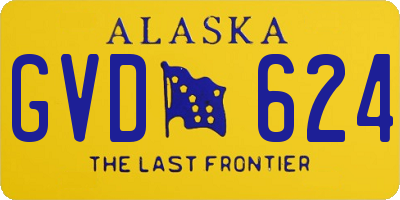 AK license plate GVD624