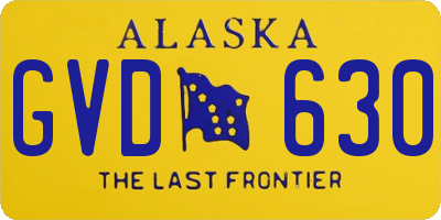 AK license plate GVD630