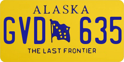 AK license plate GVD635