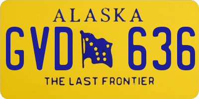 AK license plate GVD636