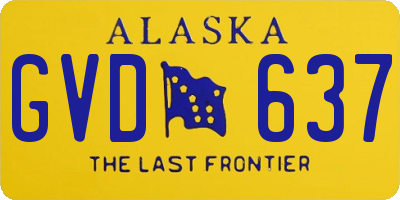 AK license plate GVD637