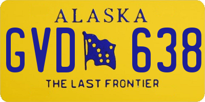 AK license plate GVD638