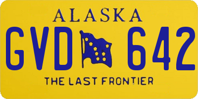 AK license plate GVD642