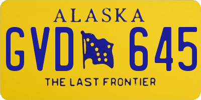 AK license plate GVD645