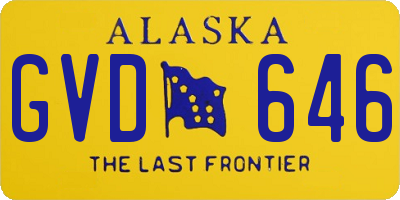 AK license plate GVD646