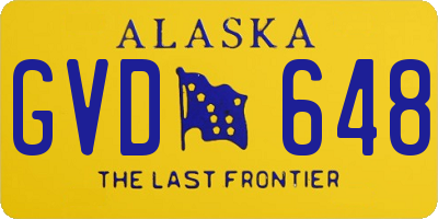 AK license plate GVD648