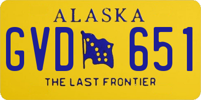 AK license plate GVD651