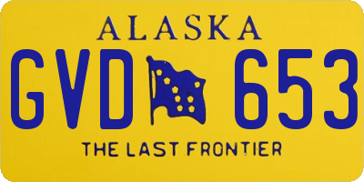 AK license plate GVD653