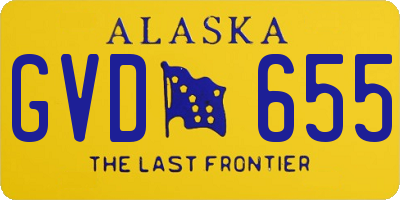 AK license plate GVD655