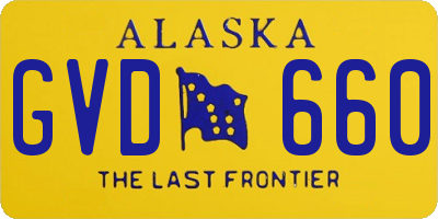 AK license plate GVD660