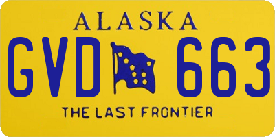 AK license plate GVD663