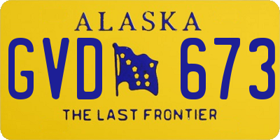 AK license plate GVD673