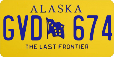 AK license plate GVD674