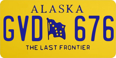 AK license plate GVD676