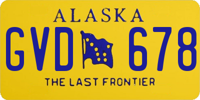 AK license plate GVD678