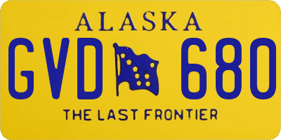 AK license plate GVD680