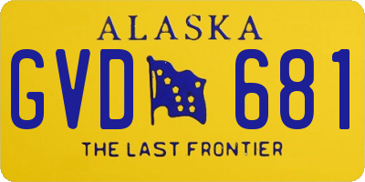 AK license plate GVD681