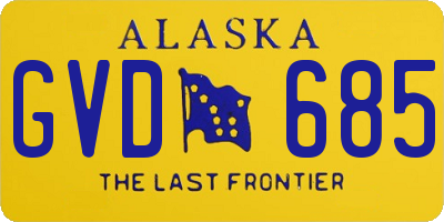 AK license plate GVD685