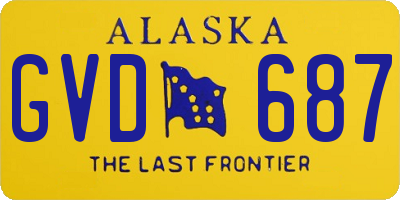 AK license plate GVD687