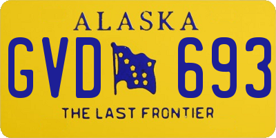 AK license plate GVD693