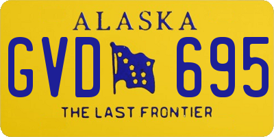 AK license plate GVD695