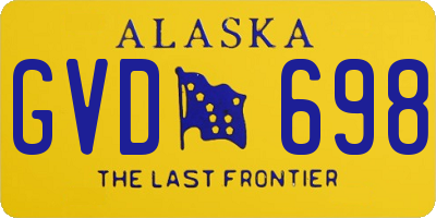 AK license plate GVD698