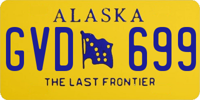 AK license plate GVD699