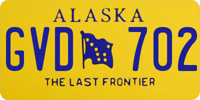 AK license plate GVD702