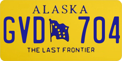 AK license plate GVD704