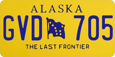 AK license plate GVD705