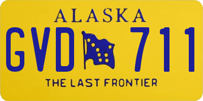 AK license plate GVD711