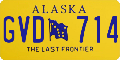 AK license plate GVD714