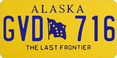 AK license plate GVD716