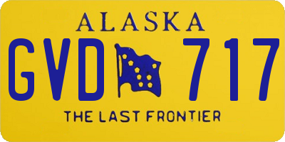 AK license plate GVD717