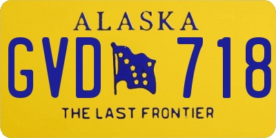 AK license plate GVD718