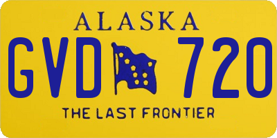 AK license plate GVD720