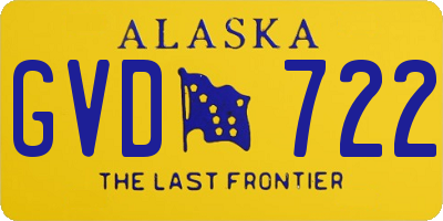 AK license plate GVD722