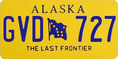 AK license plate GVD727