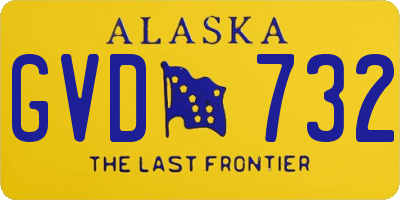 AK license plate GVD732